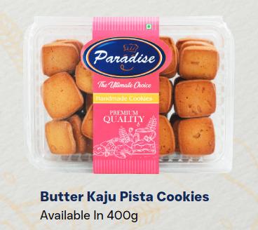 Butter Kaju Pista Cookies