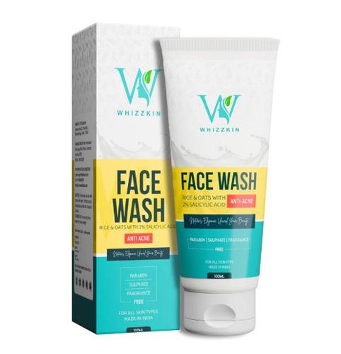 Whizzkin Anti Acne, Pore Clarifying, Exfoliating Facial Cleanser Face Wash