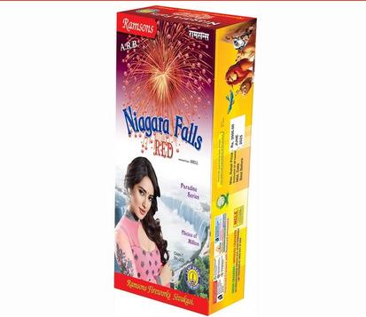 Niagara Falls Red Fireworks