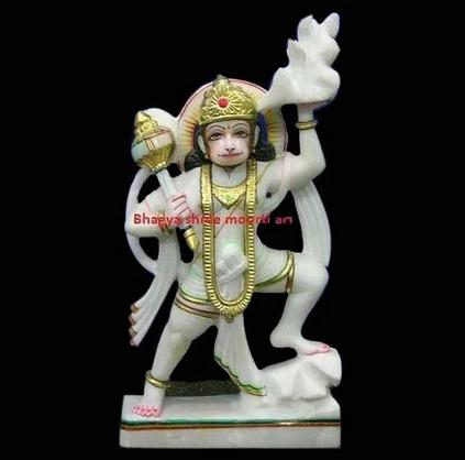 White Marble Hanuman Statue