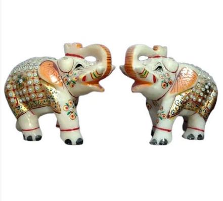 Marble Elephant Statue
