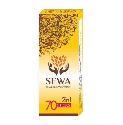Sewa 2in1 Large 70 Sticks Premium Incense Sticks