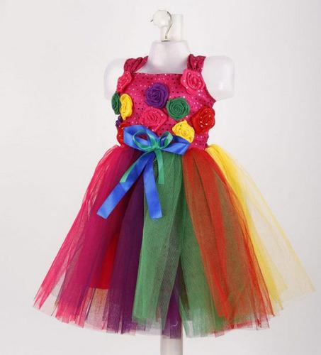Multicolor Frock For Girls Kids Partywear Dresses