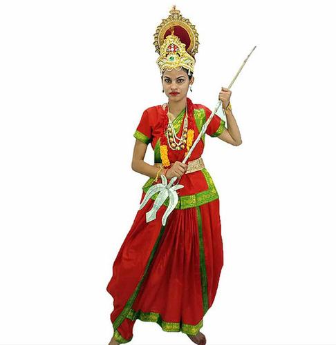 Durga Ma Indian Mythology Character Kids Fancy Dress Costume (IMC665)