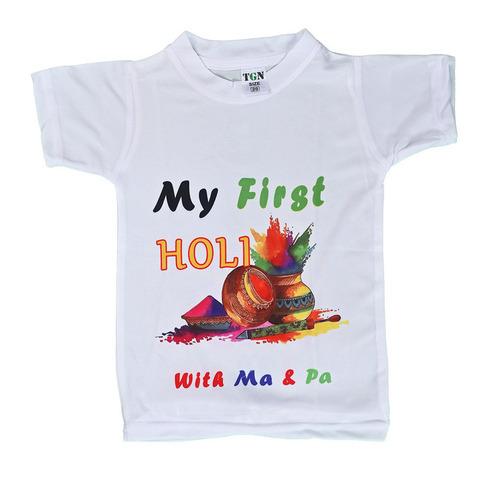 Holi T-Shirts for Kids - Printed Round Neck T-shirts for Boys & Girls (IMC4080-Holi10)