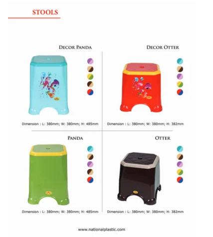 National Plastic Decor Otter Plastic Stool