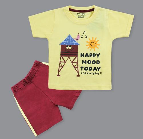 Born Babies Cotton T-Shirts & Short Set