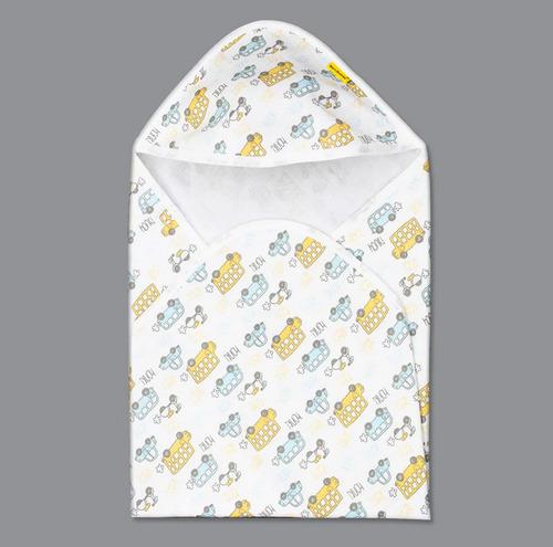 Born Babies New Born Baby Muslin Organic Cotton Hooded Baby Wrapper