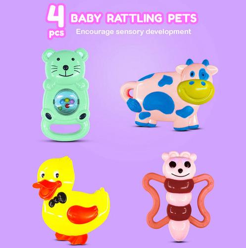 Born Babies Baby Kinder Rattle 4 Pieces Set