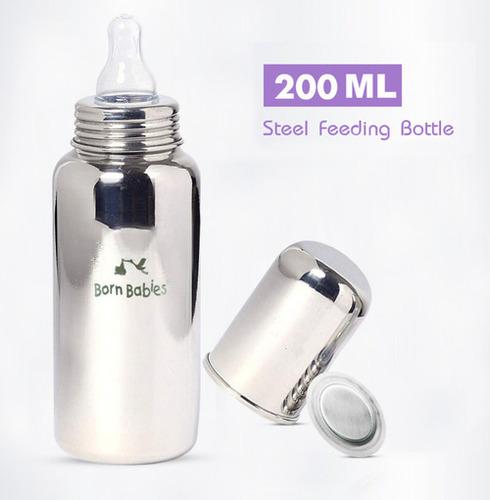 Silver Feeding Bottle 200ml
