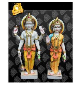 Marble Vishnu Laxmi Statue