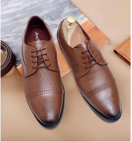ARAMISH Men's Genuine Leather Lace Formal Shoes