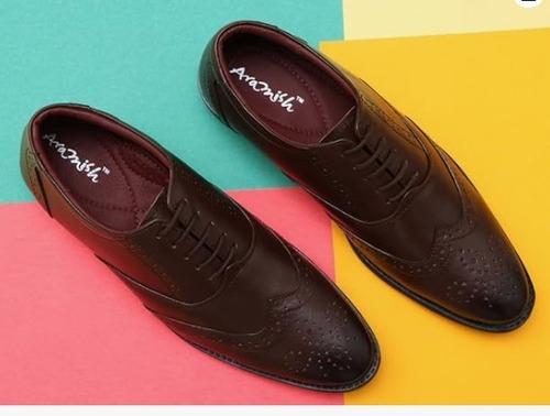 ARAMISH Men's Genuine Leather Lace Formal Shoes