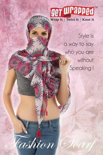 PRINTED SCARVES WITH TASSEL