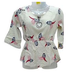Ladies 3-4th Sleeve Printed Top