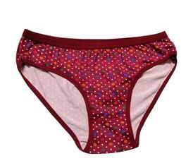 Red Printed Cotton Ladies Panty