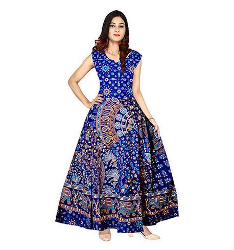 Party Wear Printed Western Dress