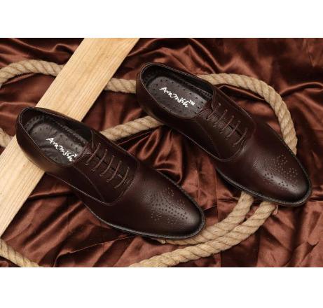 ARAMISH Men's Genuine Leather Lace Formal Shoes