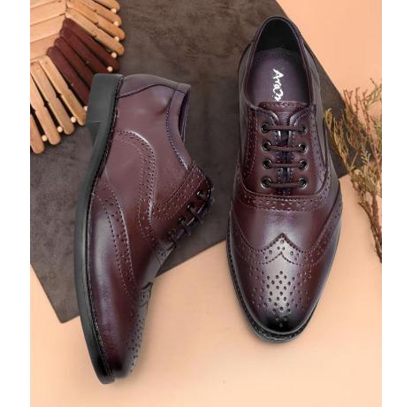 ARAMISH Men's Genuine Leather Lace Formal Shoes