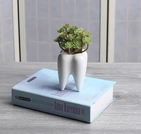 Tooth Design plastic flower pots