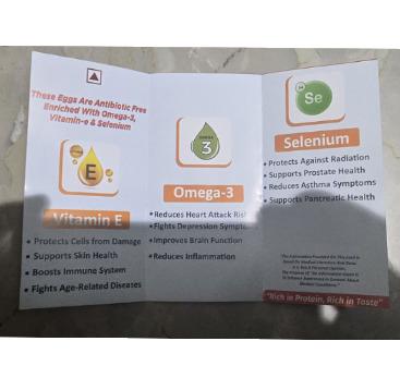 ORGANIC EGGS (ENRICH WITH 1. OMEGA 3 2. VITAMINS 3. SELENIUM