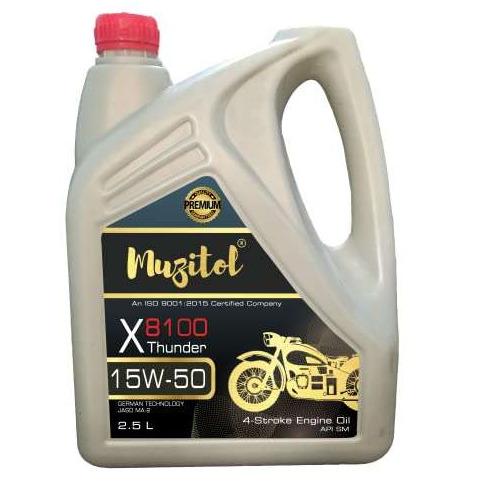 Muzitol Engine Oil 15W50 Sm Centistokes for Street Motorcycle-Bullet (2.5 Ltr)