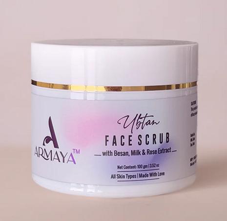 UBTAN FACE SCRUB - with Besan, Milk & Rose Extract