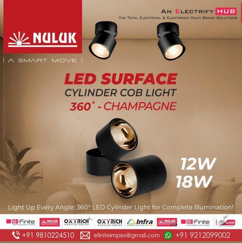 NULUK LED SURFACE CYLINDER COB 360 DEGREE LIGHT - CHAMPAGNE