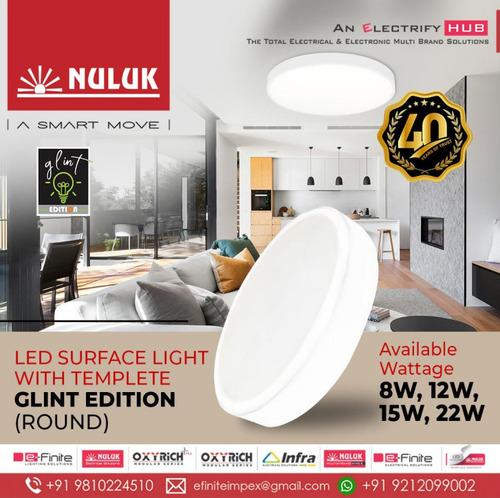 NULUK LED SURFACE LIGHT WITH TEMPLATE - GLINT (ROUND)