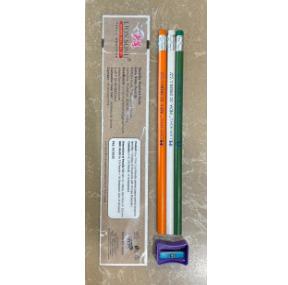 PENCILS = Eco Friendly Painted Paper Pencils Erasertip with + FREE Sharpener