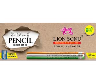 PENCILS = Eco Friendly Painted Paper Pencils Erasertip with + FREE Sharpener