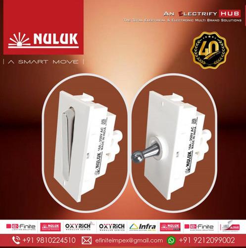 NULUK SWITCH - PENCIL ROUND CHROME & CLASSIC TOGGLER CHROME - MOON WHITE