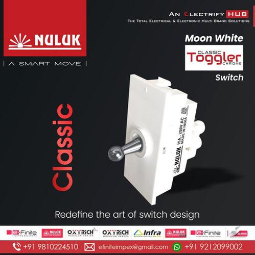 NULUK SWITCH - CLASSIC TOGGLER CHROME - MOON WHITE