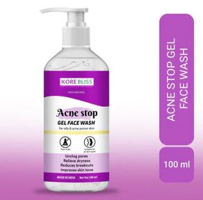 Kore Bliss Acne Stop Gel Face Wash - 100ml