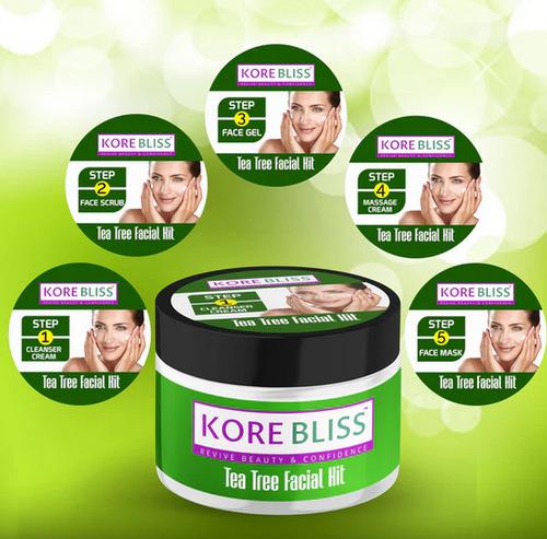 Kore Bliss Tea Tree Facial Kit - Purify, Refresh, Renew - 125g