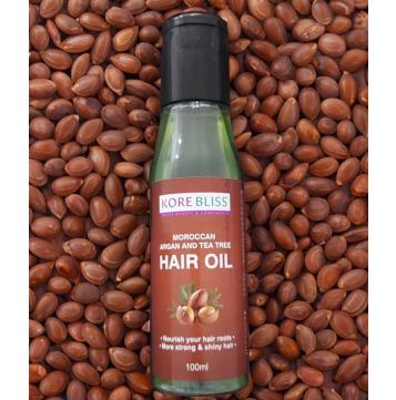 KoreBliss Moroccan Hair Oil with Argan and Tea Tree - 100ml