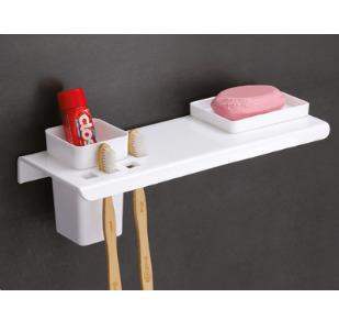 3 in 1 Double Soap Dish with Brush Holder with Soap Stand