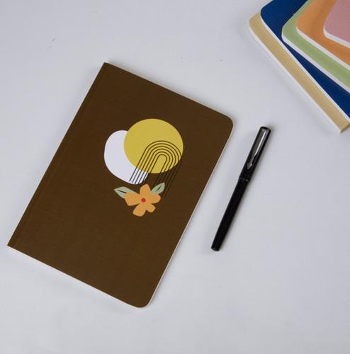 Aesthetic Flower - A5 size Linen Texture Soft cover Notebooks/Journals