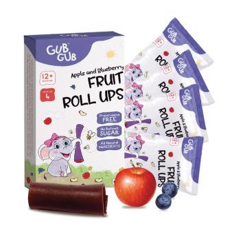 Fruit Roll Ups - Apple & Blueberry, Pack Of 4