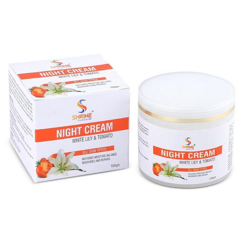 SHRINE Night Cream For Women With White Lily and Tomato