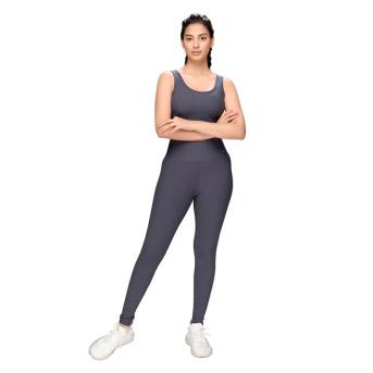 Ribbed Sports Bra and Leggings Set STY-32-C Grey