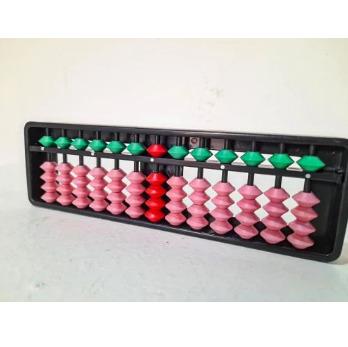 13 rods Abacus kit - 13 rods Pink Green Red in centre student abacus
