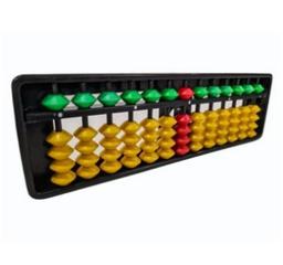 13 rods Green  Yellow Green Red in centre student abacus