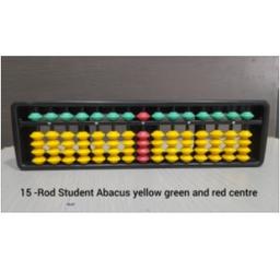 15 rods Yellow Green Red in centre student abacus