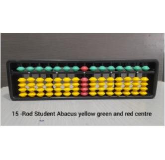 15 rods Yellow Green Red in centre student abacus