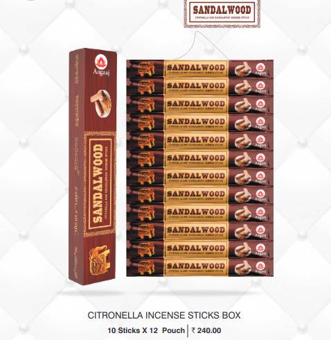 CITRONELLA INCENSE STICKS BOX SANDALWOOD