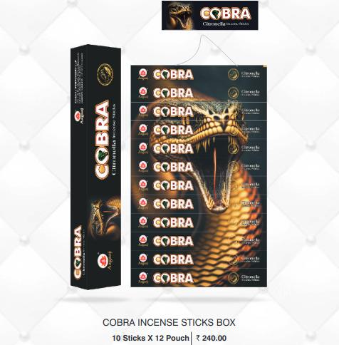 COBRA INCENSE STICKS BOX