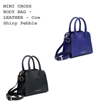 MINI CROSS Shiny Pebble Leather Bag