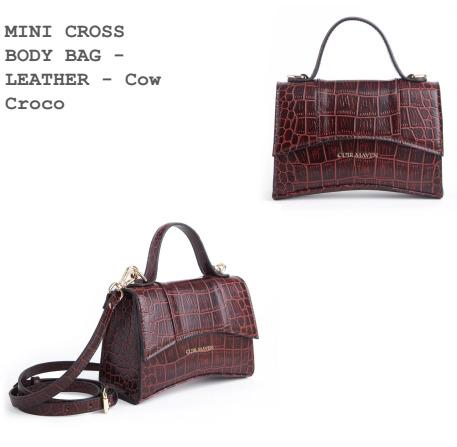 MINI CROSS BODY BAG - LEATHER - Cow Croco
