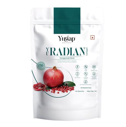 YuRadian Collagen Sachets Skin Hydration & Anti-Aging Support | Glow | 150g | 15 Sachets (10g Each)